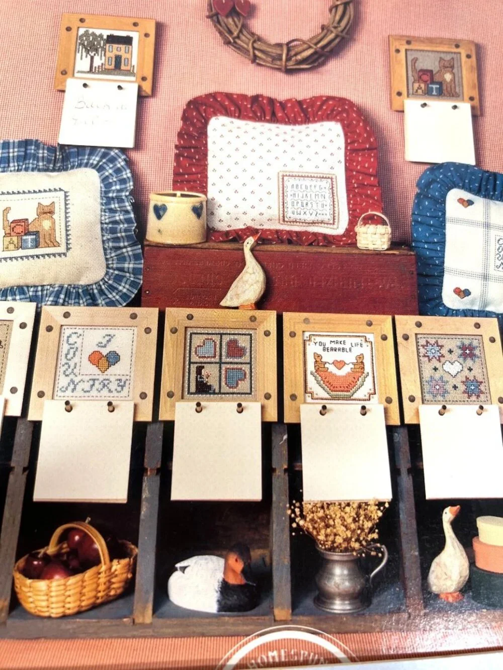 French Country & Folk Art Cross-Stitch Pattern Collection For Home Decor & Gifts